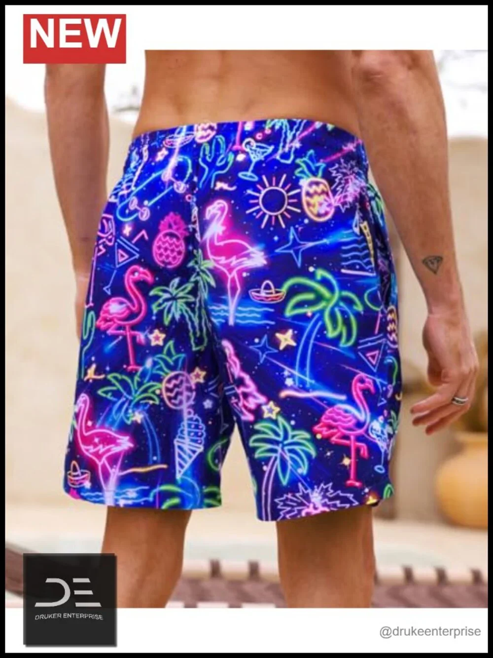 Quick Dry Swim Trunks with Pockets Mesh Lining Board Shorts